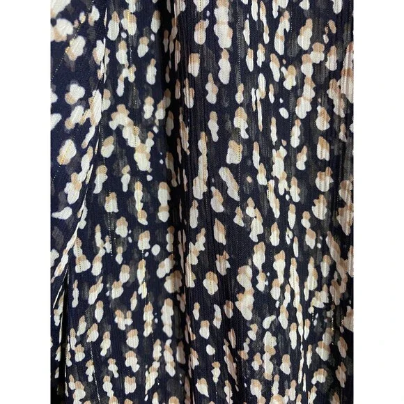 Soft Surroundings Dress S Boho Cottagecore Modest Ruffle Tiered Brunch Metallic - Picture 8 of 12